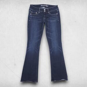 American Eagle Artist Jeans Women 4 Blue Flared Y2K Retro Trendy Boho Hippie 70s